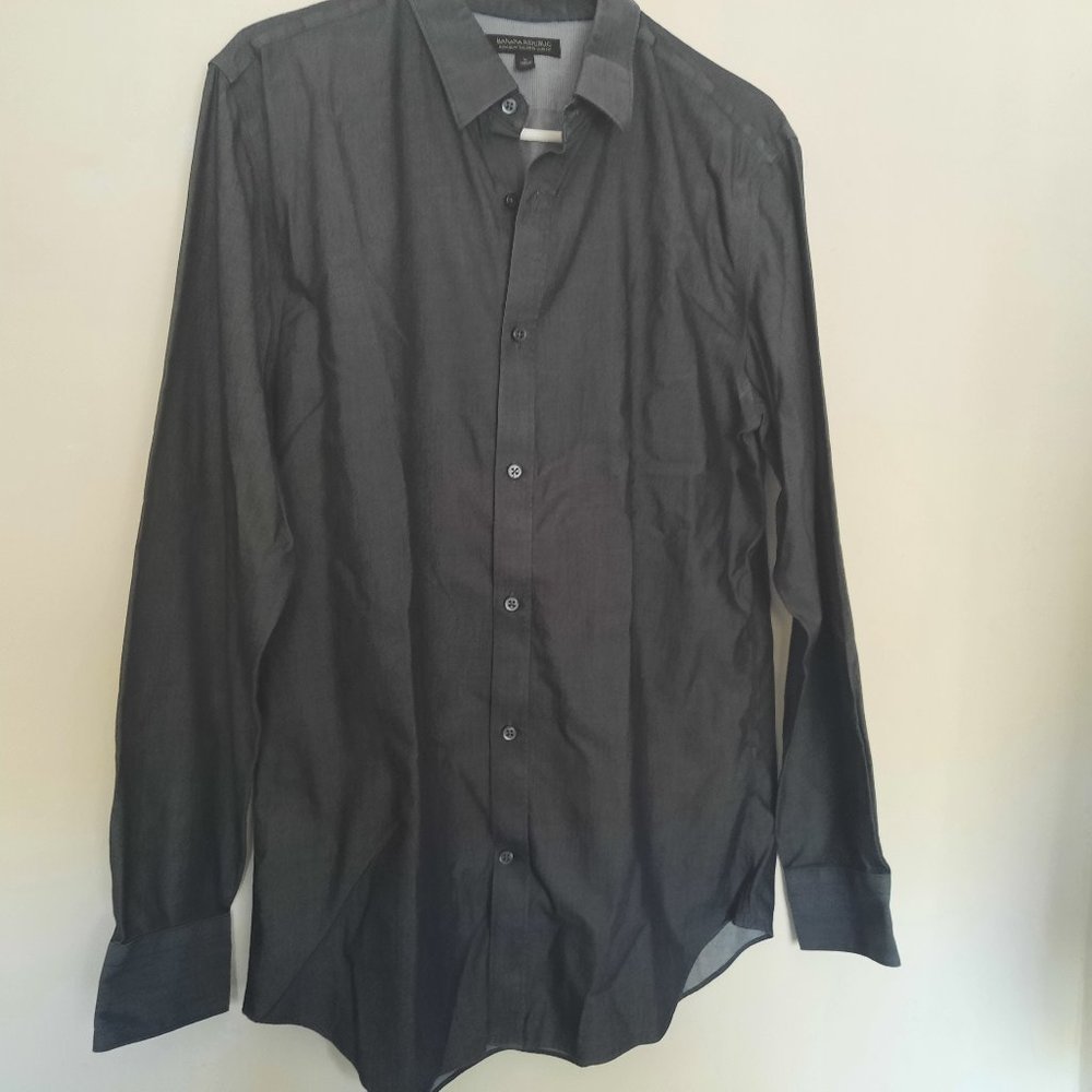 Banana Republic Long Sleeve Shirts Size L Dark Gray good condition